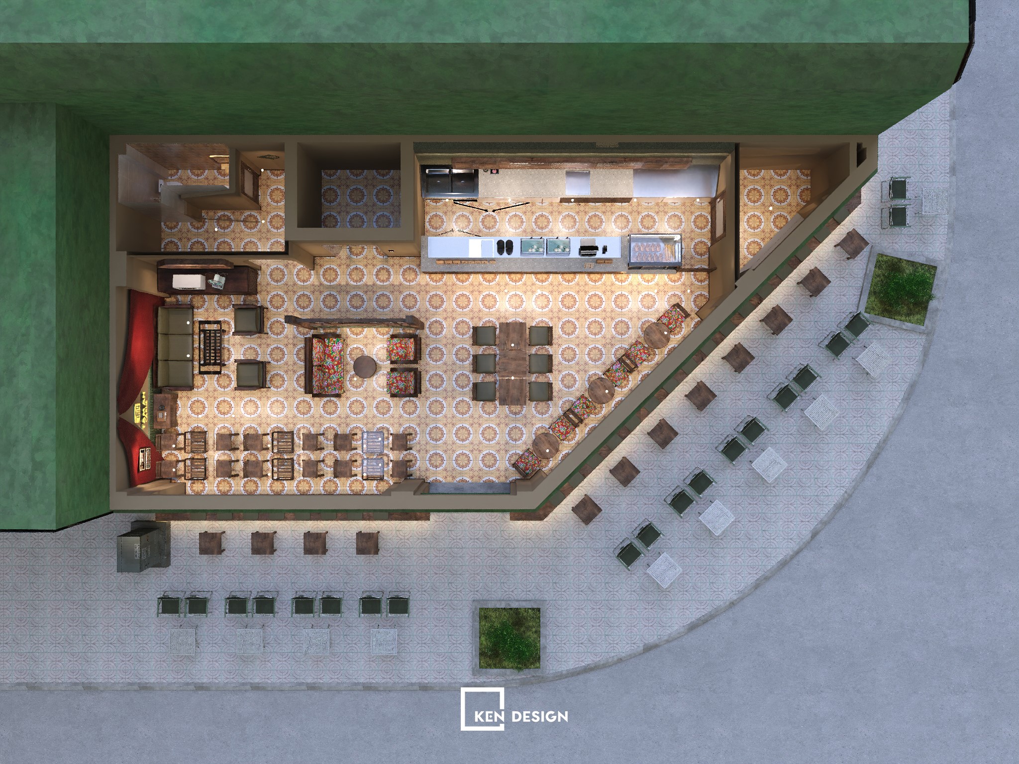 Thi công quán cafe 80m2 với 350 triệu